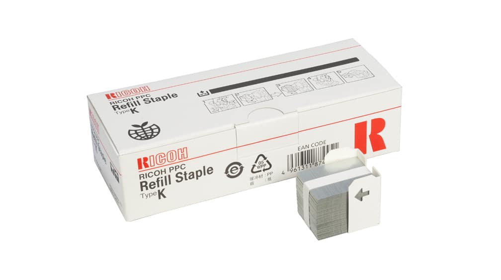 Agrafes Ricoh SR760 Type K – Lot De 3 X 5000 Agrafes (15 000 Pièces) Neuves