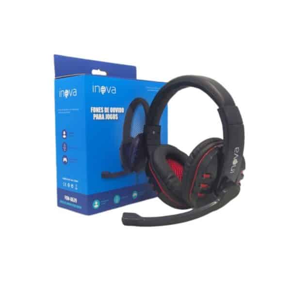 Headset Gamer Estéreo Inova Fon-8639 Com Microfone Preto