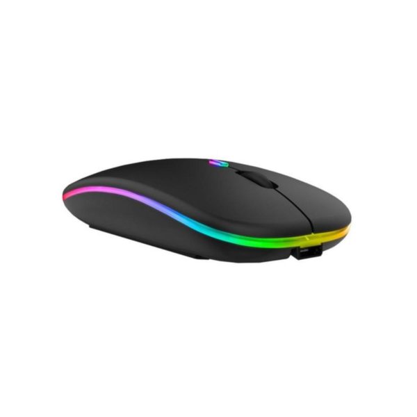 Mouse Sem Fio Regarregável A’Gold Ms-02 Bluetooth Led Usb